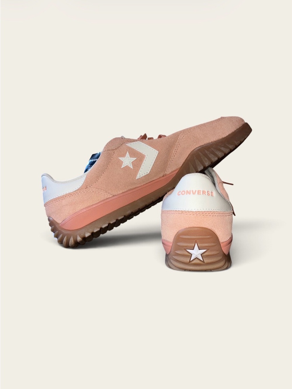 Converse Run Star Trainer Suede Sneakers - Flamingo Pink